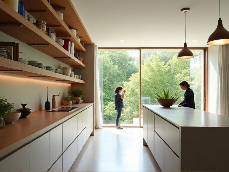 3. Open Shelving and Minimalist Design