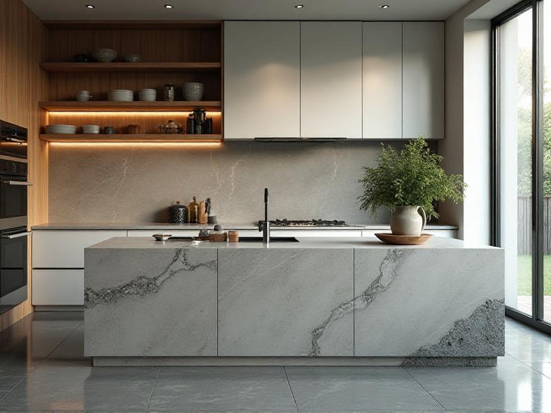 3. Concrete Countertops: Industrial Chic for Modern Kitchens