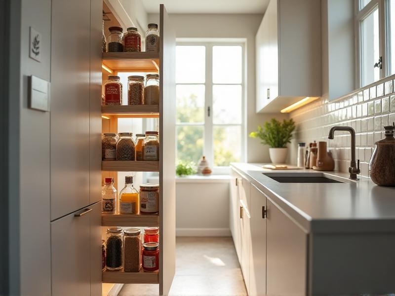 5. Install Pull-Out Pantry Shelves