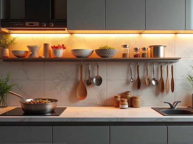 Using the Backsplash for Storage