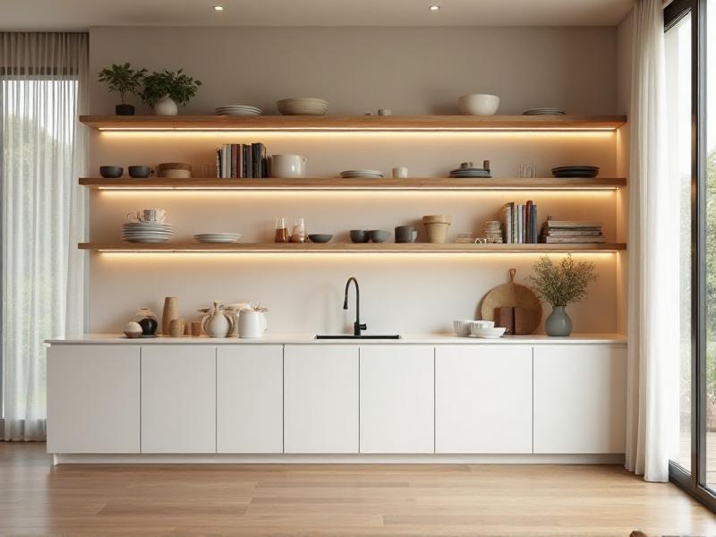 3. Open Shelving and Minimalist Design