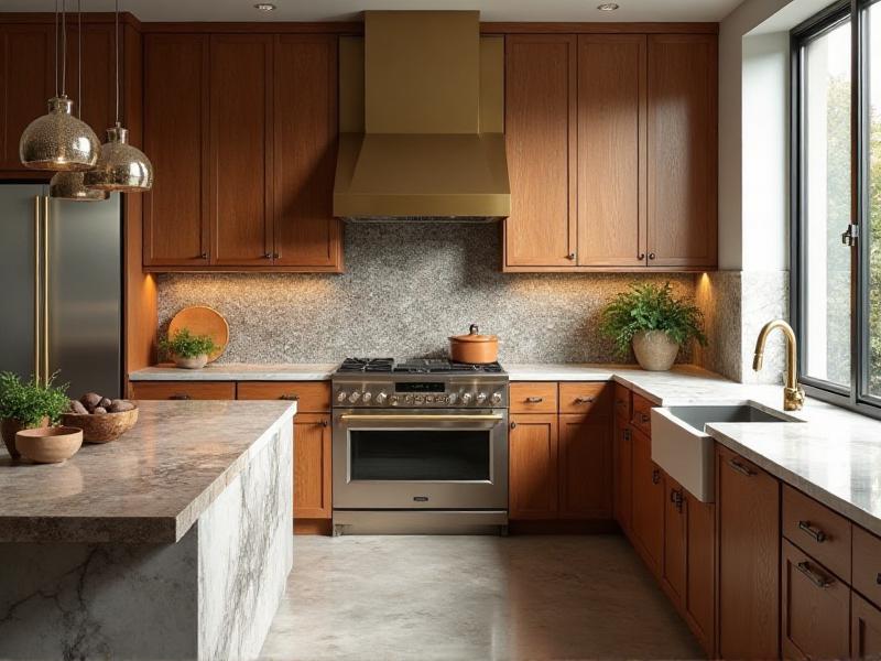 4. Popular Textured Materials for Kitchen Design
