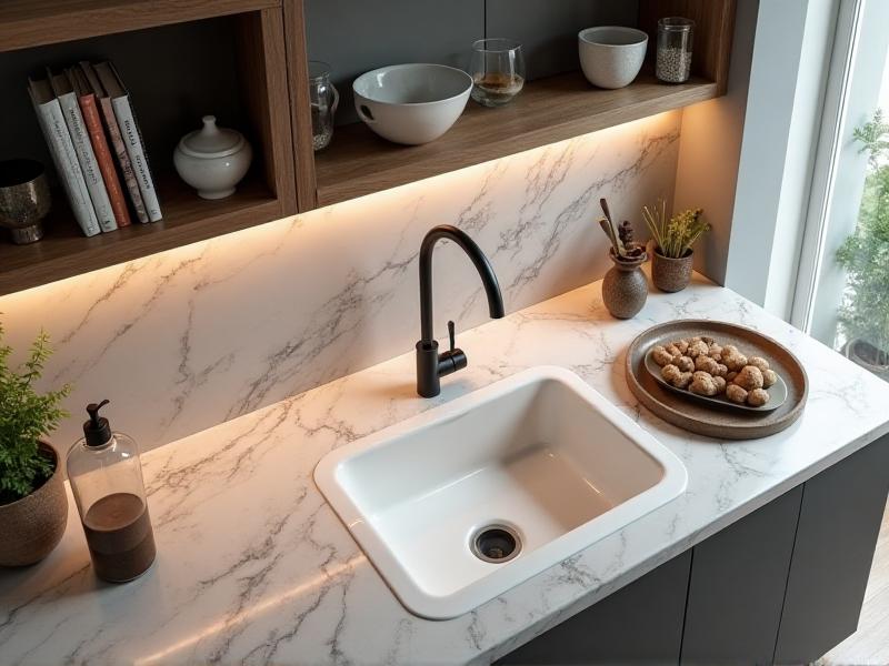 9. Solid Surface Countertops: Seamless and Customizable